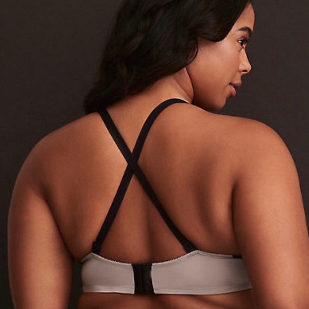 Torrid Lace Up Lace Trim Push Up Plunge Bra - Picture 4 of 6